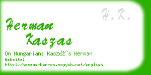 herman kaszas business card